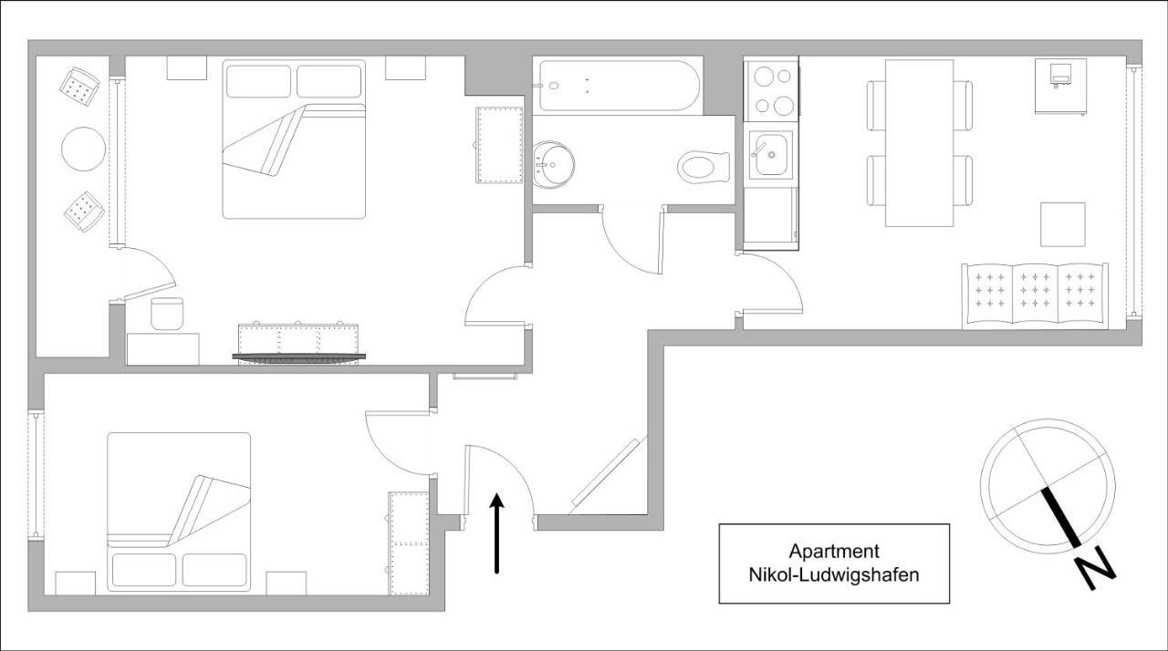 Apartments Nikol - Ludwigshafen Buitenkant foto
